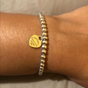 *SOLD Tiffany & Co. Mini Beaded Heart Tag Bracelet